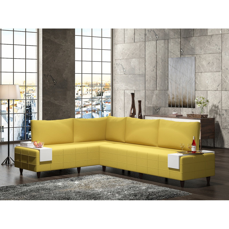 Canapé moderne modulaire Inferno, Jaune