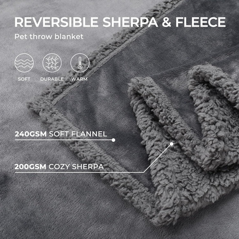 Couverture pour animaux, Gris foncé, L 57 po x L 65 po