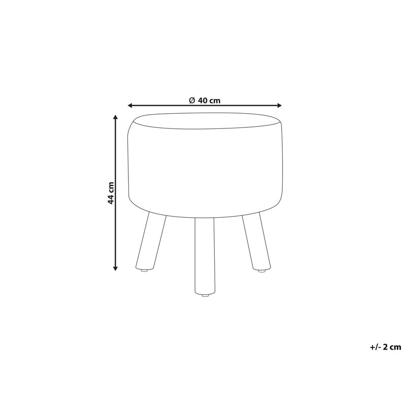 Malik 40cm Wide Round Geometric Footstool Ottoman