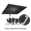 Caliegh Lighted 3.7m x 2.7m Rectangular Cantilever Parasol With Base-891269859