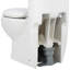 Toilette allongée une pièce à double chasse Magic (siège inclus)