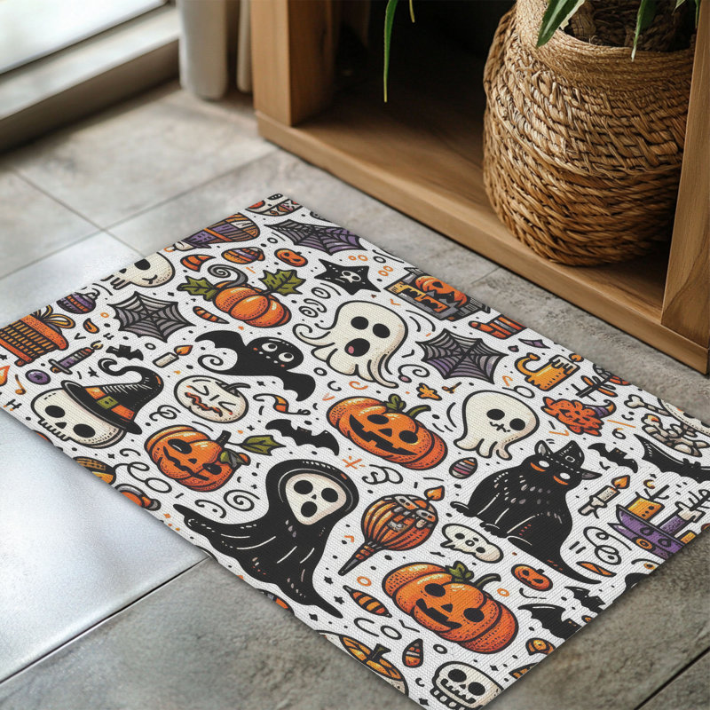 Tapis tressé Boo-torable Fun, Rectangulaire 3 pi x 5 pi