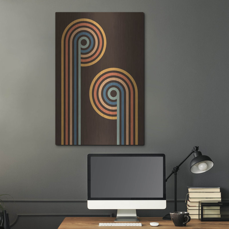 Ivy Bronx «Retro 2» par Gary Williams, art mural en métal, H 36 po x l 24 po