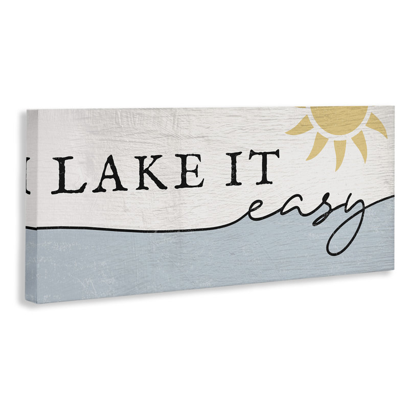 «Nautical Pun Lake It Easy», eau ensoleillée, H 10 po x l 24 po