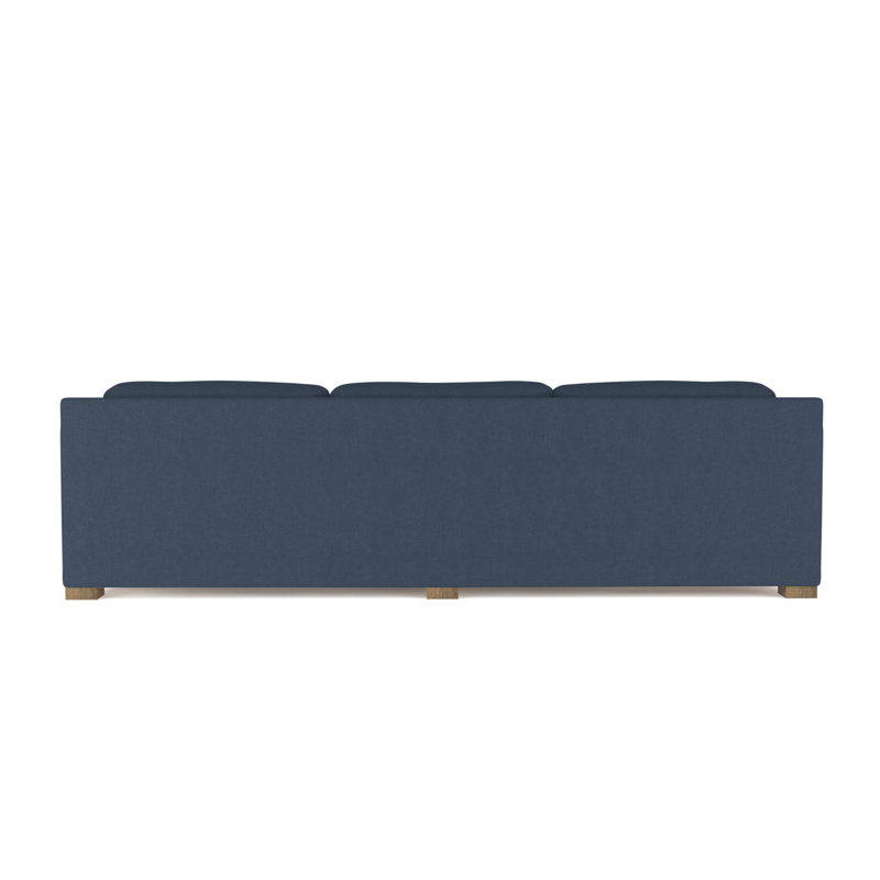 Mercer Track-Arm Extra Long Sofa, Weathered, Box Weave Linen Bluebell, 33.5" H x 120" W x 39" D