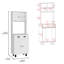 Garde-manger avec 2 armoires, 2 tablettes ouvertes et un tiroir-235264660