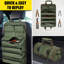 Sac à outils en toile imperméable à 6 poches - Organiseur à outils enroulable pour clés et outils à main - Résistante aux déchirures et à l'huile - Vert armé