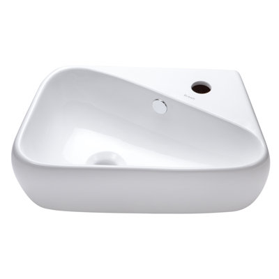 Elanti 11'' White Ceramic Rectangular Bathroom Sink
