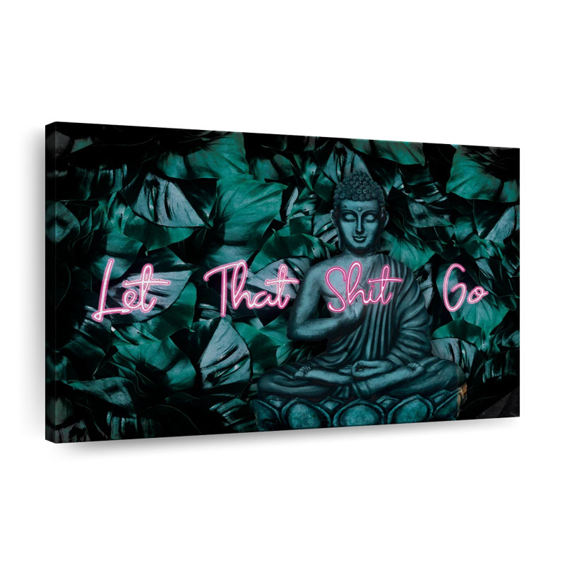 Drôle de citation de Bouddha sur toile, H 8 po x l 12 po x P 1 po