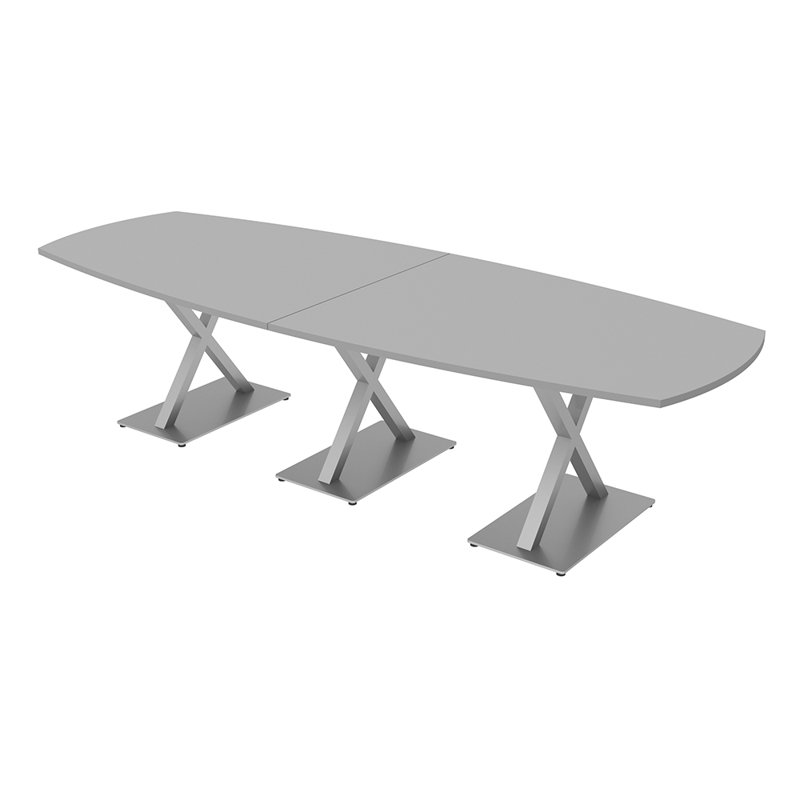 Table de conférence Pavert, Argent, Gris brouillard, H 30 po x l 120 po x P 48 po