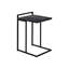 Table de salon, stratifié noir, support de construction stable en métal