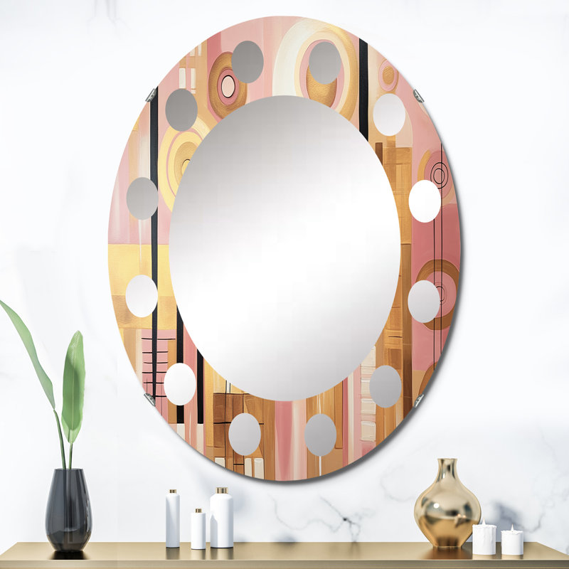 Bolete - Miroir mural moderne ovale, 36 po x 24 po