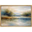 «Soft Blue Green Lake Landscape», art de chambre moderne, impression sur toile encadrée-126054869-126054870