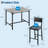5-Piece Dining Table Set W/Footrest & Backrest, Bar Table Set with 4 Upholstered Chairs, Bar Table and Chairs Set with Corner Protector, for Pub, Dining Room-1566191970-1566191968
