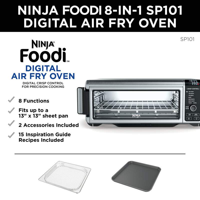 Stainless Steel Digital Air Fryer Oven with Keep Warm Function