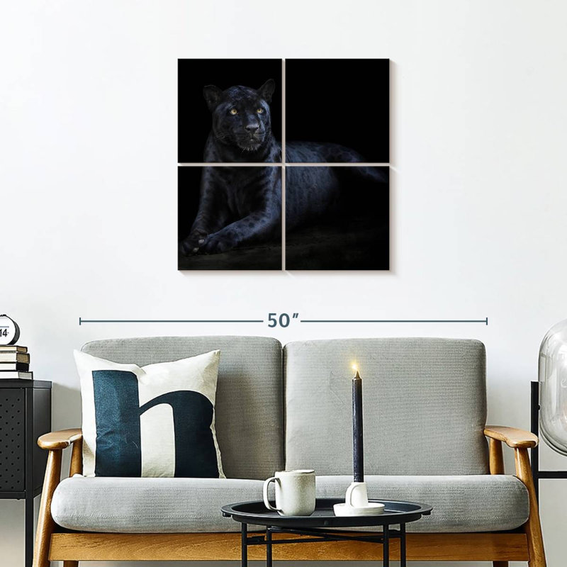 Brampt Black Jaguar, 26" H x 26" W