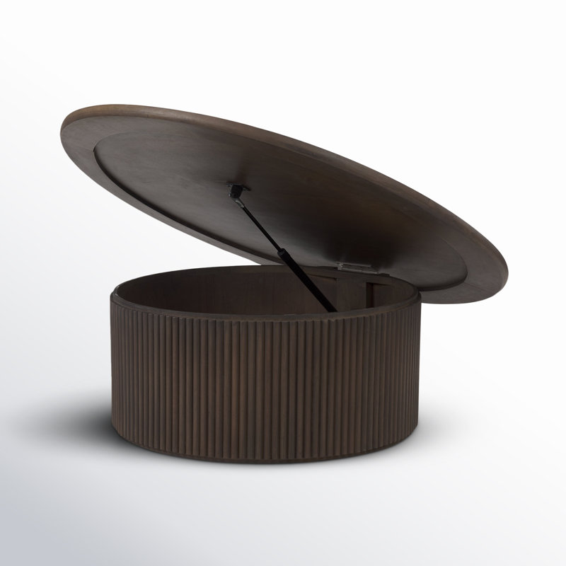 Solid Wood Coffee Table, Dark Brown