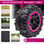 Ride-On Cars avec Pp rose et métal, éclairage DEL et cadre en métal pour l'extérieur, 32,7 po x 20,9 po x 21,9 po