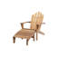 Chaise Adirondack d'extérieur en teck massif Cadisha