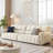 White 100% Polyester 3 - Piece Living Room Set