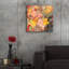 Art mural en verre acrylique épique «Magenta and Sage Floral» par Silvia Vassileva, 24 po x 24 po-1417064464