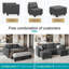 Canapé de rangement Ashbury Hunsicker de 116,4 po de large avec méridienne et canapé modulaire-86901743