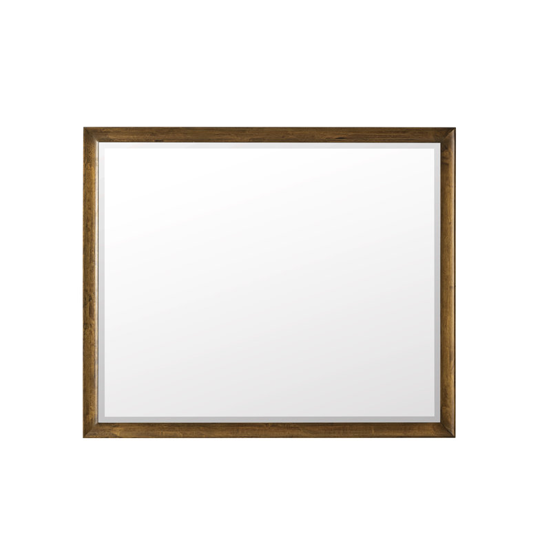 Glenbrooke Solid Wood Wall Mirror, Black Onyx, 40" x 48"