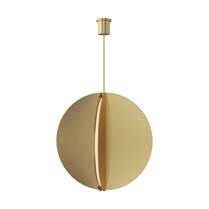 Bau 4 - Light LED Pendant, Natural Brass
