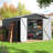Outdoor Metal Storage Shed with Updated Frame Structure and Lockable Doors-97202366