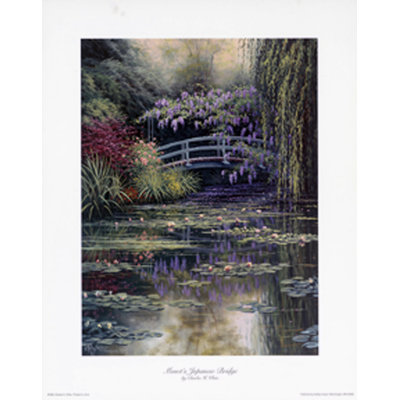 « monet japonais bridge » par charles white, reproduction d’art