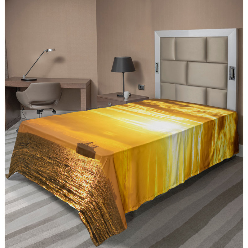 Drap de dessus de bateau Ambesonne, Drap plat pour lit simple TG