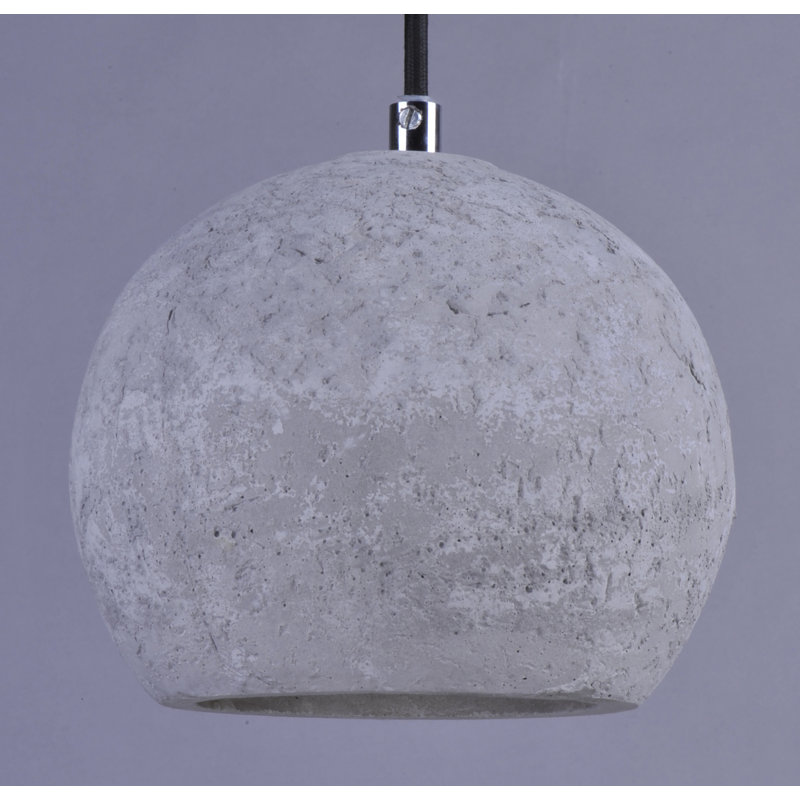 Campo Single Light Concrete Dimmable Globe Pendant