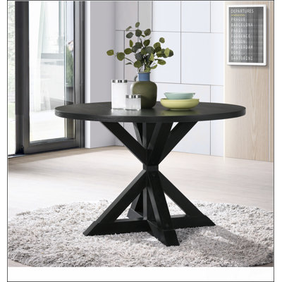 Table de salle à manger Windvale Cross-Buck Base, planches et bois d'ingénierie