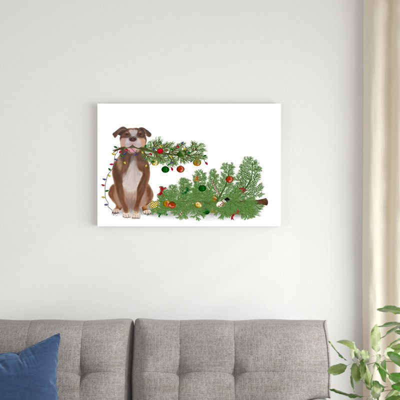«Christmas Des - Broken Tree» par Fab Funky - impression sur toile tendue, H 20 po x l 30 po