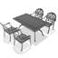 Patio extérieur avec 5 meubles et coussins en fonte d'aluminium - siège confortable et peu encombrant