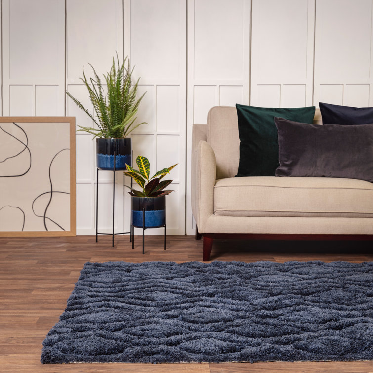 Peck Shaggy Navy Blue Rug
