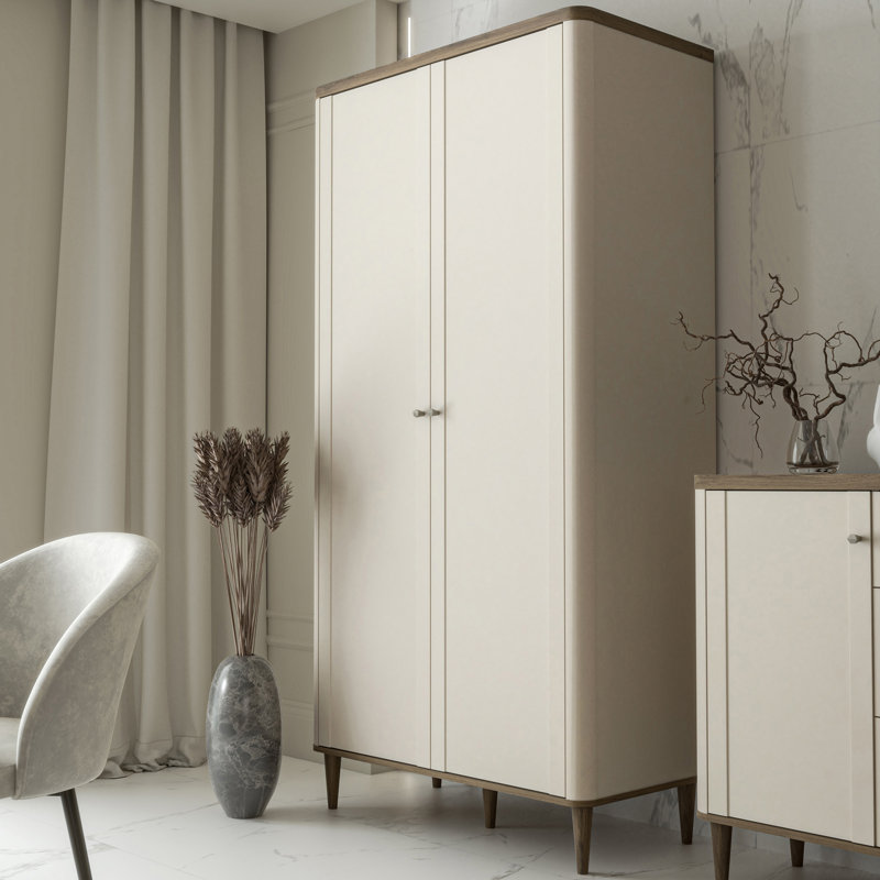 Tasheanna 2 Door Manufactured Wood Wardrobe