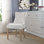 Chaise de salle à manger rembourrée en tissu Pose