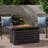 Rectangular Iron Fire Pit With 30,000BTU Output And Integrated Tank Cover For Efficient Outdoor Heating.
