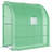 7' X 3' X 7' Lean To Greenhouse, Walk-In Green House, Plant Nursery With 2 Roll-Up Doors And Windows, PE Cover And 3 Wire Shelves, Green