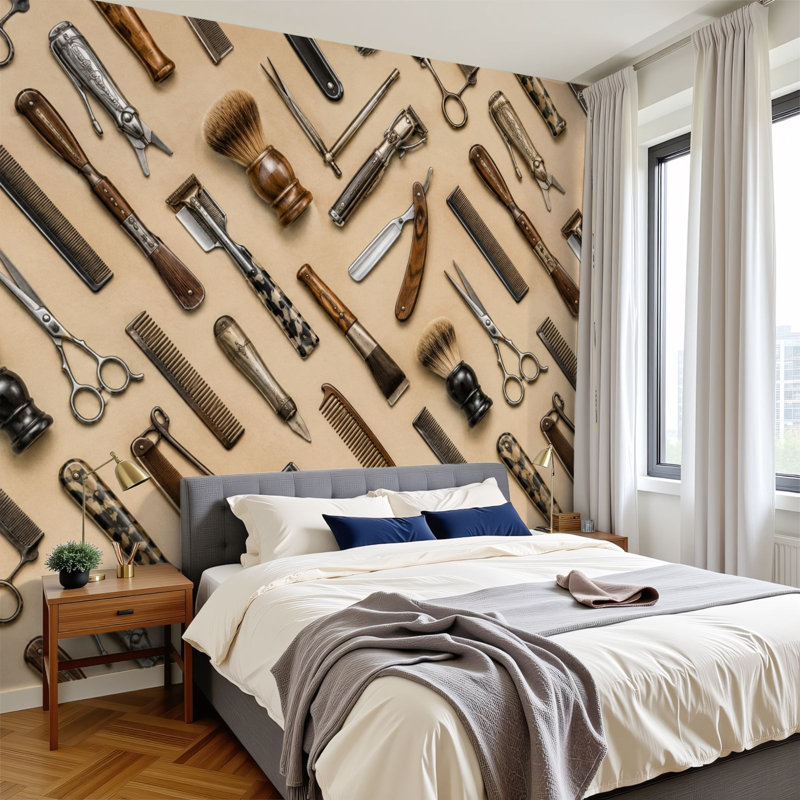 Papier peint adhésif auto-adhésif moderne pour la chambre à coucher Peel and Stick L 69 po x l 96 po