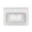 Lavabo de salle de bain mural rectangulaire en céramique 19,88 "X 14,25" avec barre à serviettes et trop-plein noir