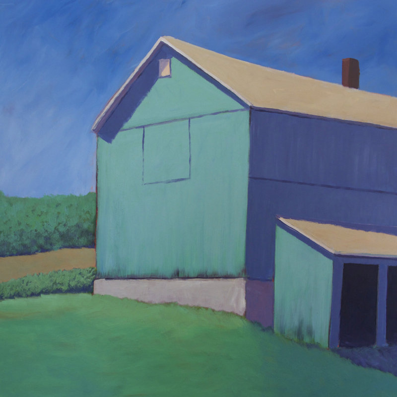 " Rustic Teal " Painting Print, 30" H x 30" W x 1.25" D