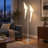  68.9" 2-Bird Silver LED Novelty Floor Lamp with Outlet