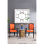 Miroir mural 48 po x 48 po de style antique avec cadre en miroir, décoration murale pour vestibule de salon, console inclinée contre le mur