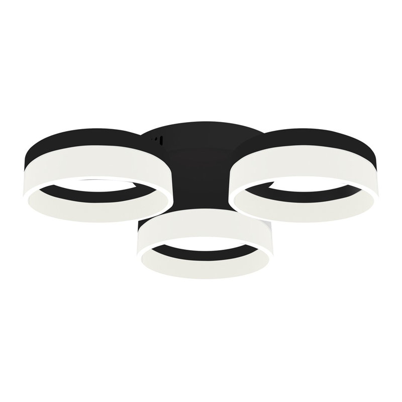Alfordsville LED Flush Mount, Black/White