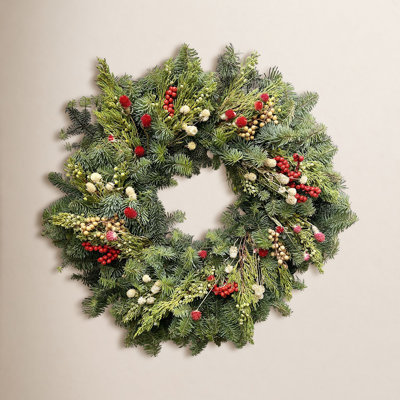 22" Handcrafted Juniper Christmas Wreath