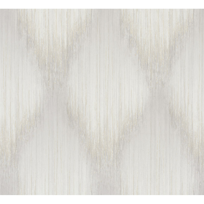 Papier peint ikat métallique Starfall Dove, Colombe