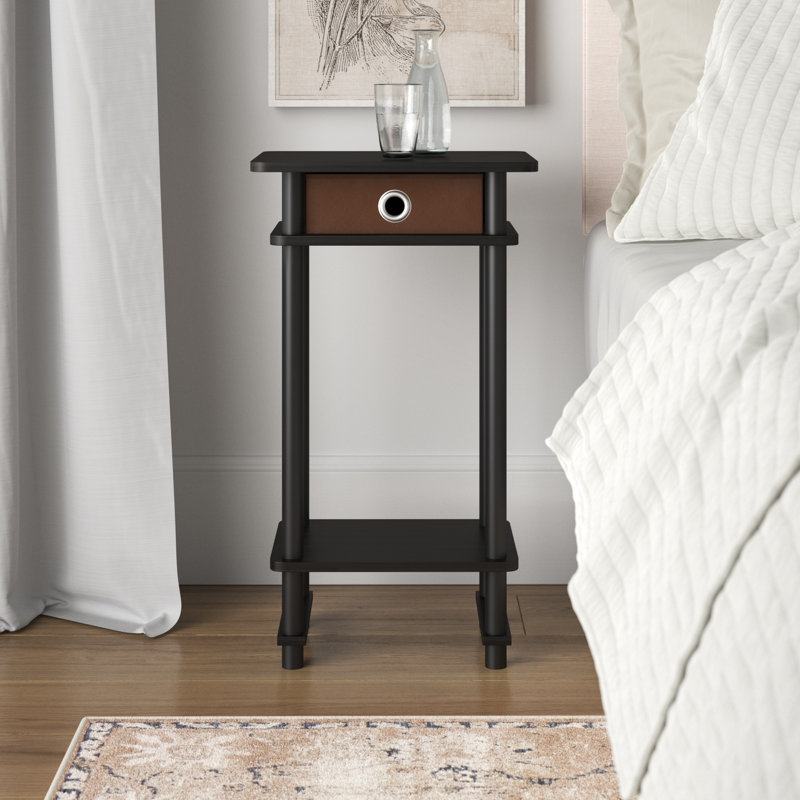 Jeronica 15.8'' W Nightstand, Set of 2, Black/Black