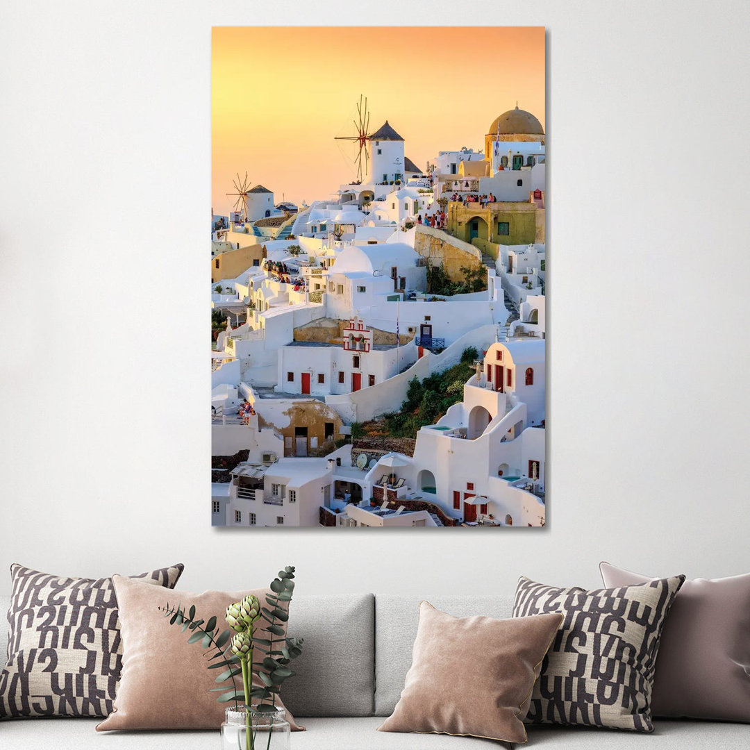 Summer Evenings In Oia Santorini, Greece
